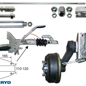 Axelpaket Knott 1500kg 1300/1750/5x112 - inkl. frakt