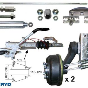 Axelpaket Knott Boggi 2000kg 1600/2100/4x100 - inkl. frakt