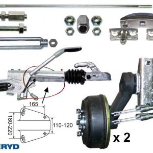 Axelpaket Knott Boggi 2700kg 1900/2400/5x112 - inkl. frakt