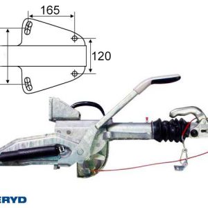 Påskjutsbroms Knott KFG30-A, utf. GF,1 600-3 000 kg, med konsoll för stödhjul