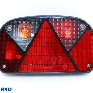 Baklampa Aspöck Multipoint 2 Vä 240x140x52 Skyltbel på sidan, reflex. Bajonettanslutning 5-pol.