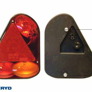 Baklampa passar till Jokon Ear Vä 220x175x56 m triangelreflex och dimljus, Bajonett 5-pol.