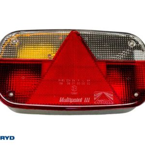 Baklampa Aspöck Multipoint III, Vä, 244x138x60 med dimljus, bajonett 5-pol inkl. glödlampor