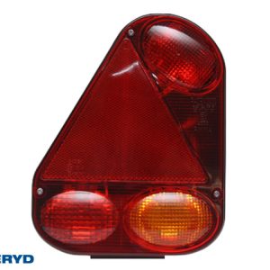 Baklampa Radex 2900 Vä 230x180x62 med skyltbelysning och dimljus. Bajonettanslutning