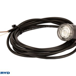LED Positionsljus Aspöck Monopoint II Ø38x54mm vit 12/24V med 3,50m lednings kabel