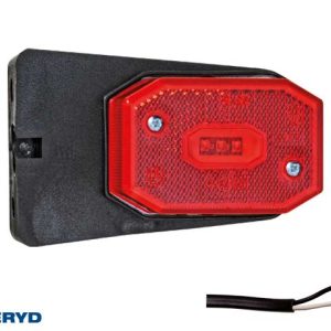 LED Positionsljus Valeryd 96x65x33 röd med fäste CC=40mm, inkl. 450mm kabel