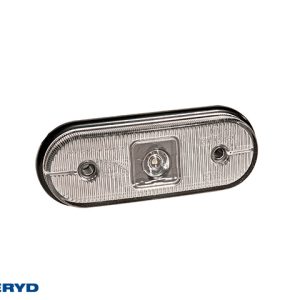 LED Sidomarkeringslykta Aspöck Unipoint I 119x44x18mm vit 24V med P&R 0,50m Kabel