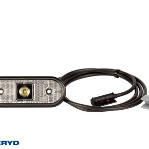 LED Sidomarkeringslykta Aspöck Unipoint I 119x44x18mm vit 24V med P&R 1,50m Kabel
