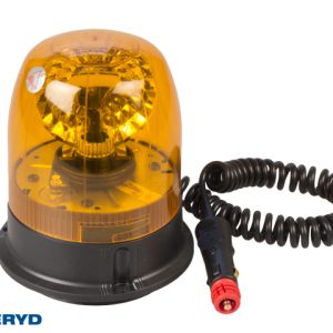 Roterande varningsljus 12/24V Kabel 2m med koppling för cigarettuttag. Magnetfäste
