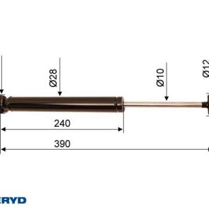 Påskjutsdämpare passar till BPW A 1510 / AK 2008 CC=390