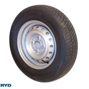 Hjul 155/80R13 Fälg 4.5x13 Bultcirkel 4x100 Centrumhål 57mm Offset +30 Silver Max 437 kg