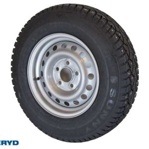 Hjul Vä dubb 185R14C Fälg 5.5x14 Bultcirkel 5x112 Centrumhål 67mm Offset +30 Silver; Max 850 kg