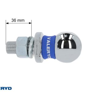 Dragkula 50 mm med 22 mm tapp till traktorer eller balkfästen, E-godkänd