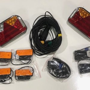 Komplett belysning sats med lampor och kablage, 6,7m LED