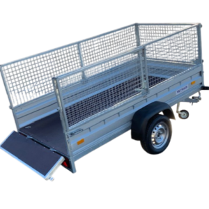Obromsad Släpvagn Standard 250 – Flexibel Öppning Fram & Bakläm med Gallergrindar